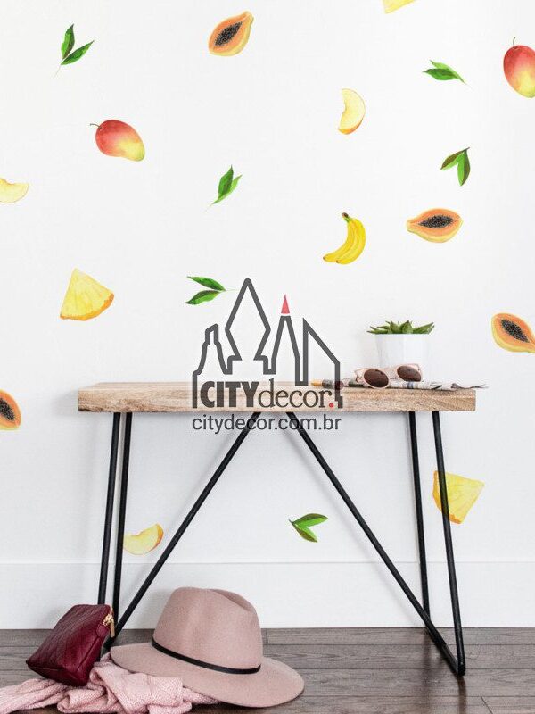 Adesivo de parede para cozinha frutas amarelas