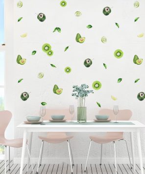 Adesivo de parede frutas verdes