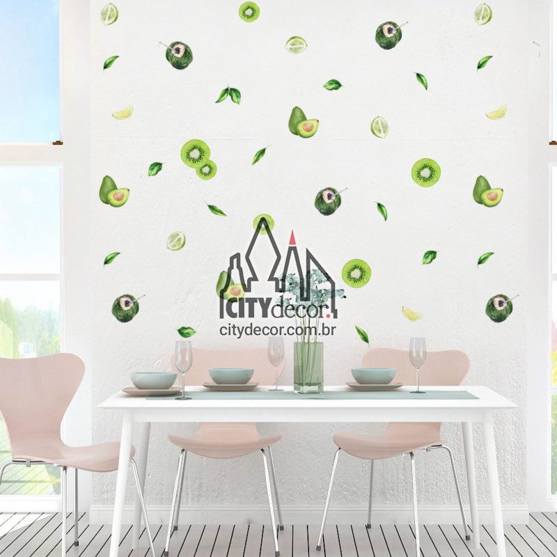 Adesivo de parede frutas verdes Adesivo de parede frutas verdes