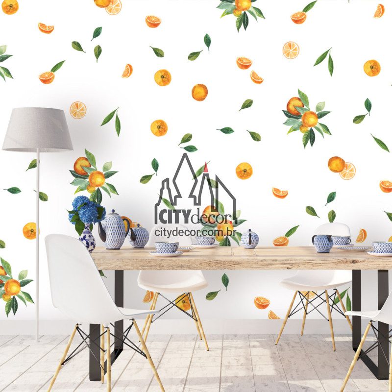 adesivo de parede frutas laranja adesivo de parede frutas laranja