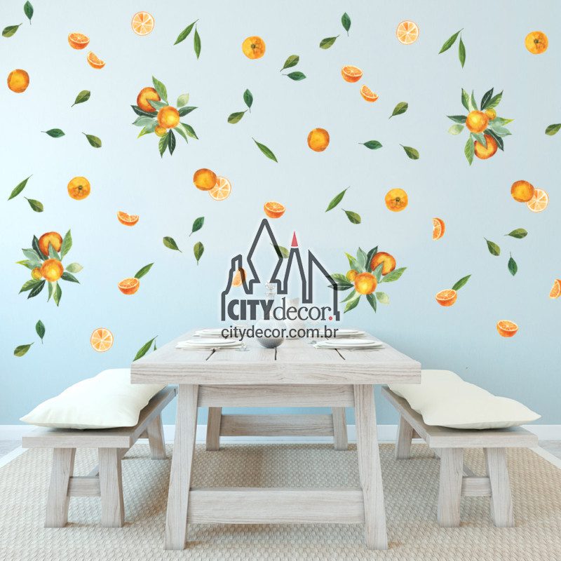 adesivo de parede laranjas adesivo de parede laranjas