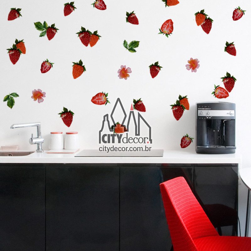 adesivo decorativo morango adesivo decorativo morango
