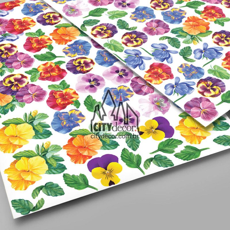 Kit adesivo de parede flores coloridas Kit adesivo de parede flores coloridas