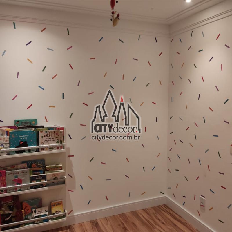 Adesivo de parede granulado colorido Adesivo de parede granulado