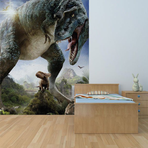 Mural de Parede decorativo Mundo de Dinossauros Desenho Realista