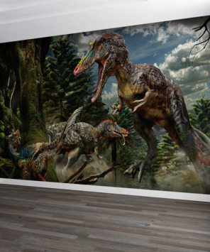 Painel adesivo Dinossauros na Floresta