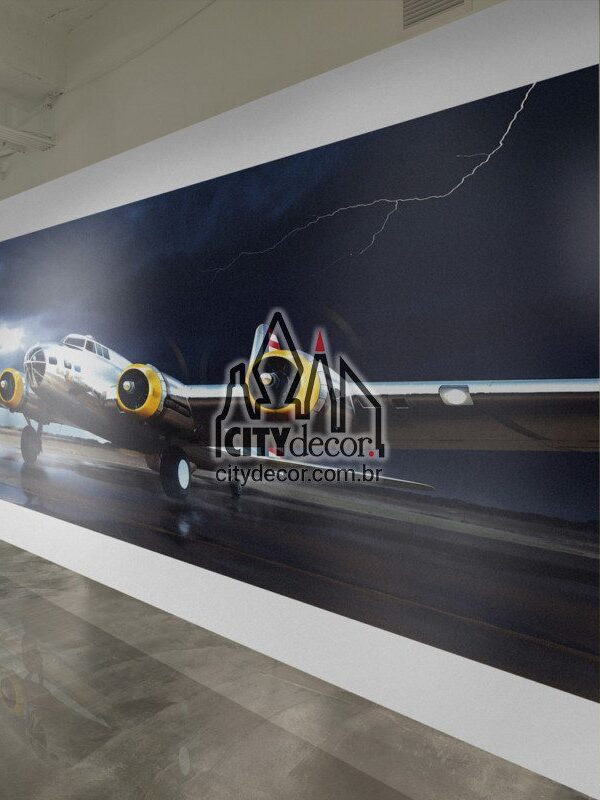 Painel fotográfico avião aeronave