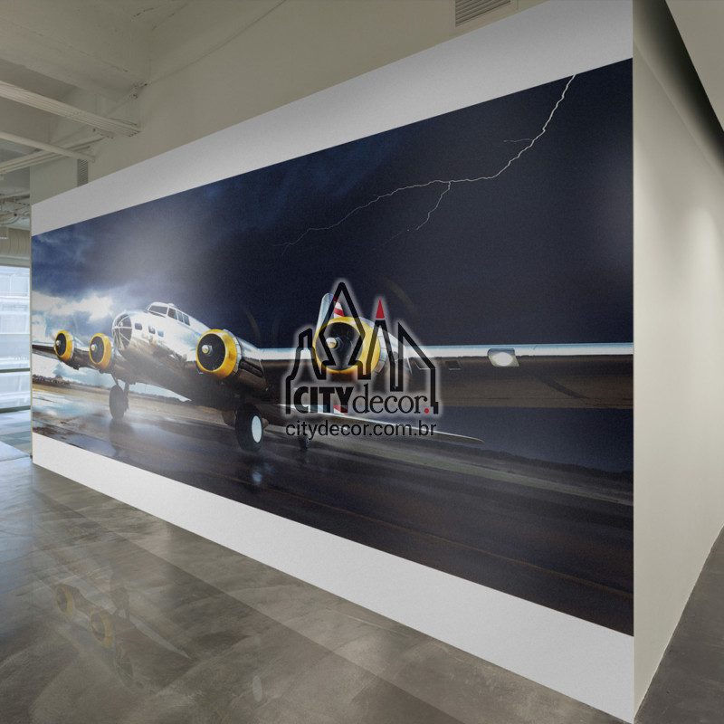 Painel fotográfico avião aeronave Painel fotográfico avião aeronave