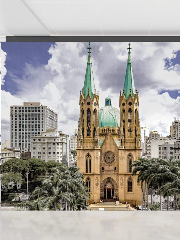 Painel fotográfico papel de parede Catedral da Sé São Paulo