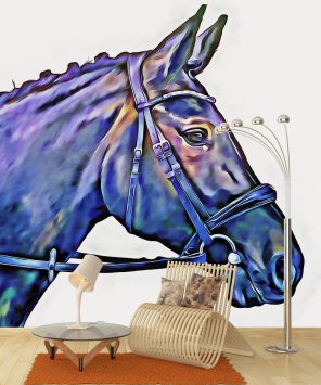 Painel fotográfico o cavalo azul