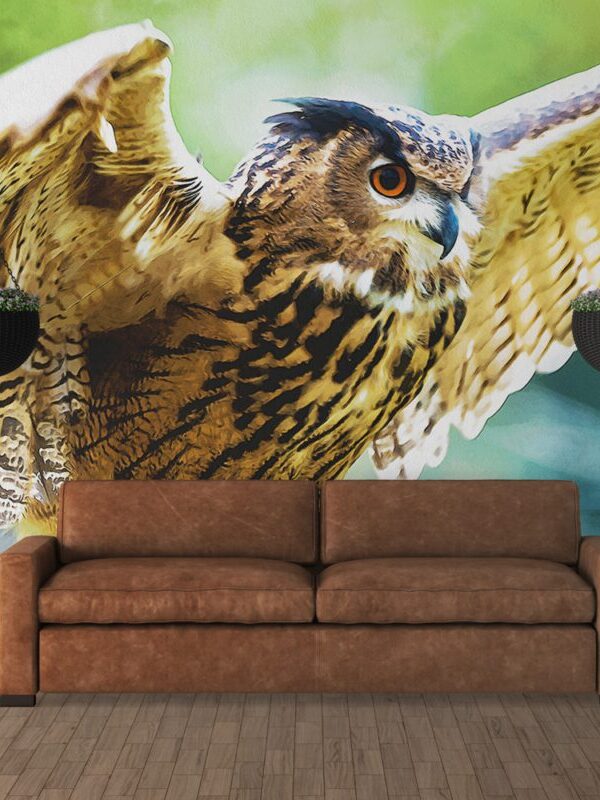Painel fotográfico papel de parede coruja