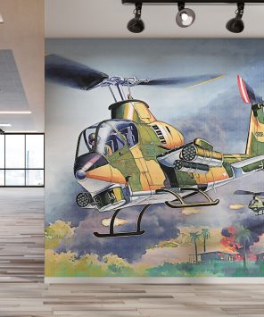Painel fotográfico papel de parede helicóptero militar americano