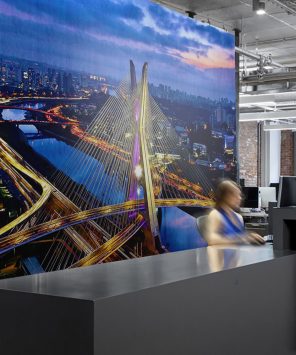 Painel fotográfico adesivo ponte estaiada de São Paulo