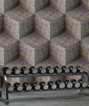 Papel de parede 3D circuito elétrico metal