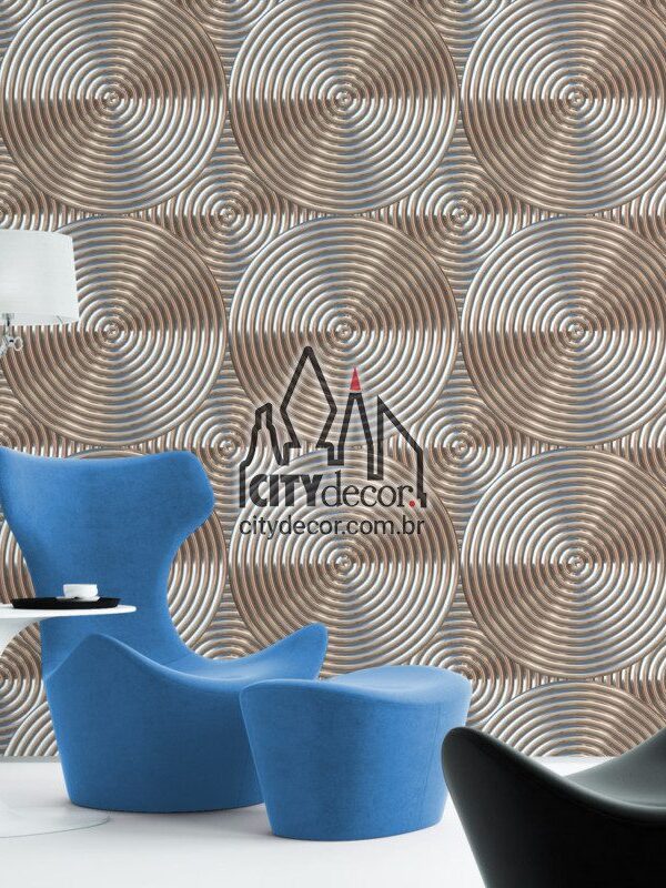 Papel de parede metal bronze claro