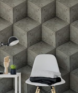 Papel de parede 3D concreto cenário youtube