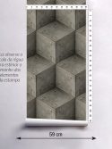 Papel de parede 3D cubos de cimento para cenário