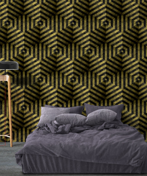 Papel de parede 3D para quarto masculino acesso restrito estilo industrial