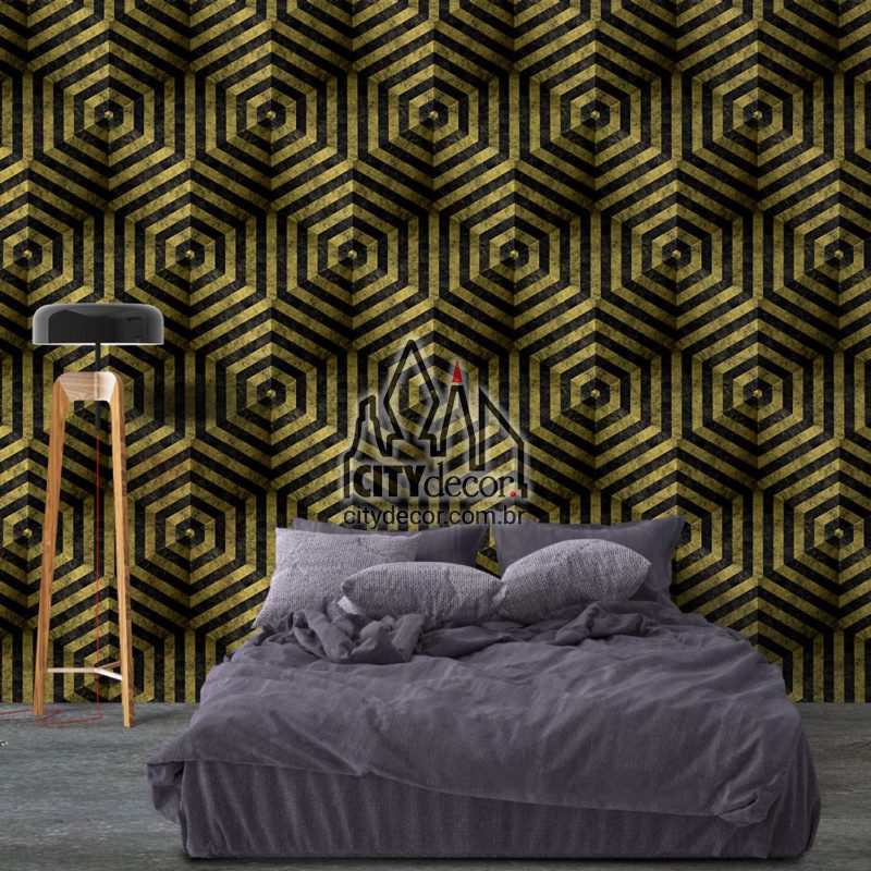 papel de parede 3D acesso restrito Papel de parede 3D para quarto masculino acesso restrito estilo industrial