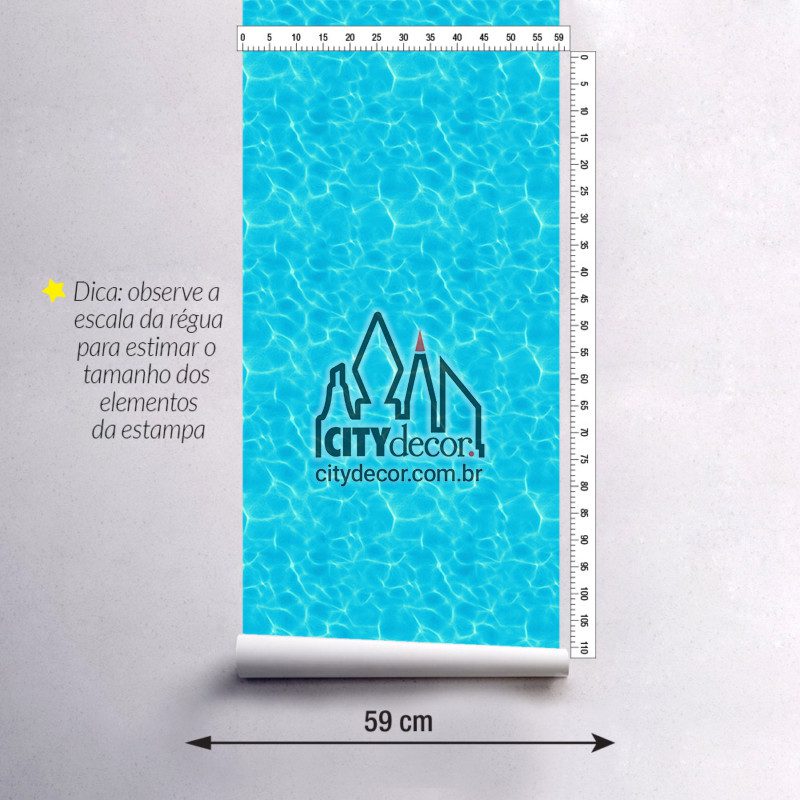 Adesivo papel de parede água na piscina Papel de parede piscina azul