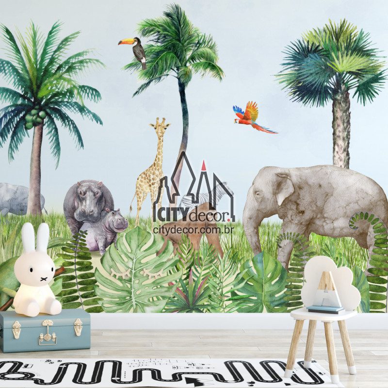 papel de parede animais do safári na selva papel de parede animais do safári na selva