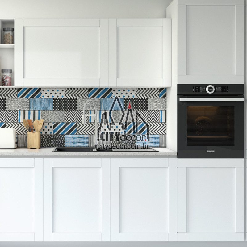 Papel de parede azulejo de metrô estampado Papel de parede azulejo de metrô estampado