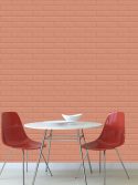 papel de parede azulejo metrô vermelho