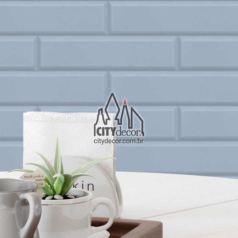 papel de parede azulejo metrô azul para cozinha papel de parede azulejo metrô azul para cozinha