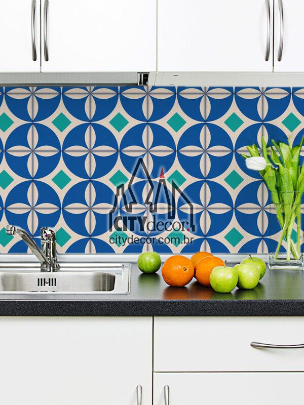 Papel de parede azulejo laguna