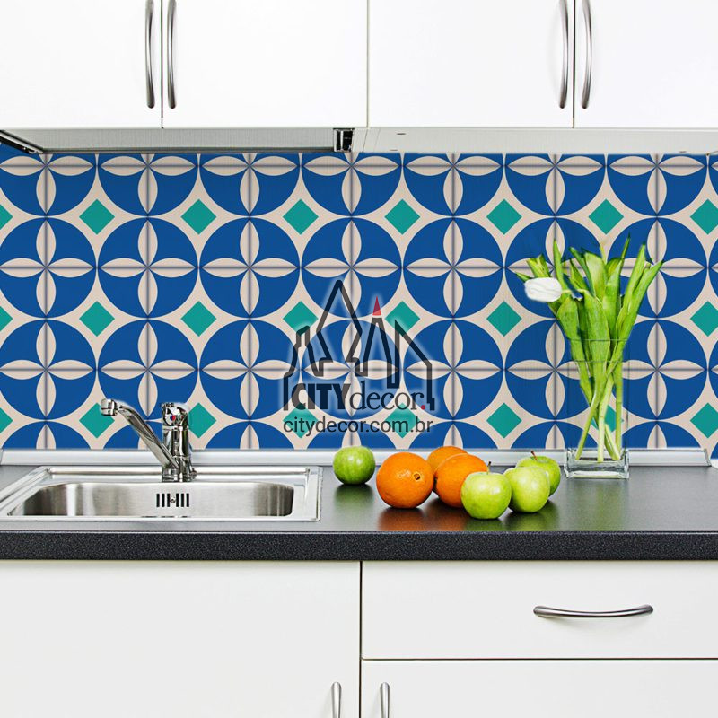 Papel de parede azulejo laguna Papel de parede azulejo laguna