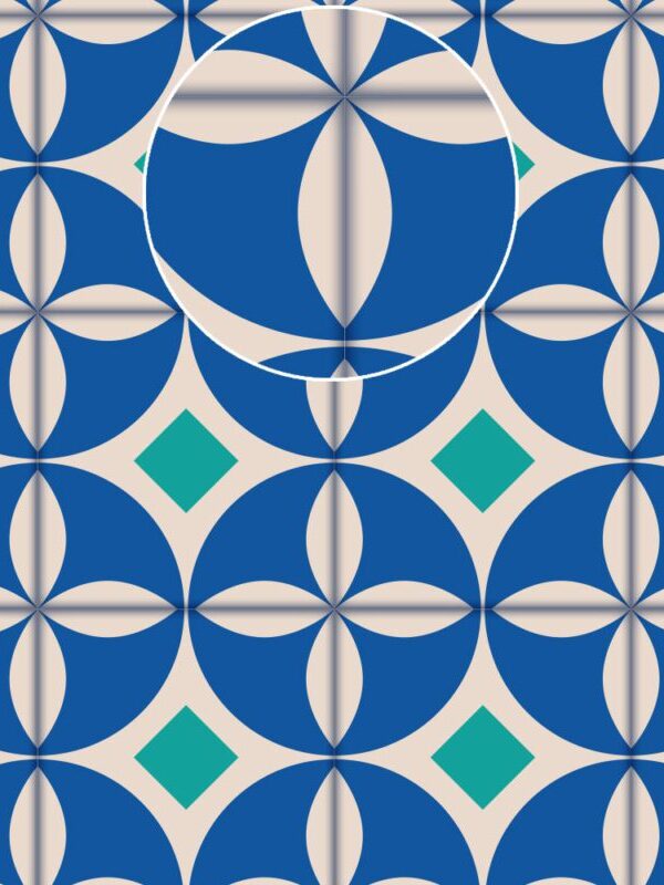 Papel de parede azulejo laguna detalhe