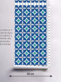 Papel de parede azulejo laguna 15 cm