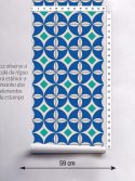 Papel de parede azulejo laguna 20 cm