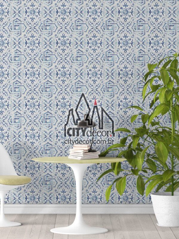 papel de parede azulejo português Madrid