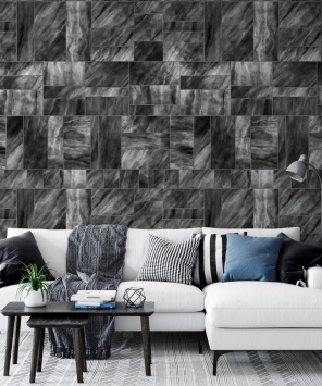 Papel de parede azulejo pedras de mármore cinza
