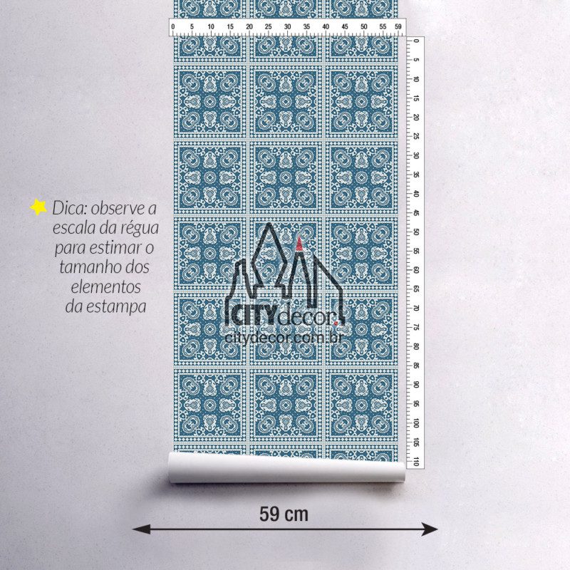 Adesivo papel de parede azulejo marrocos