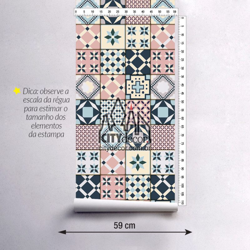 Papel de parede azulejo pasión 15 cm Papel de parede azulejo pasión 15 cm