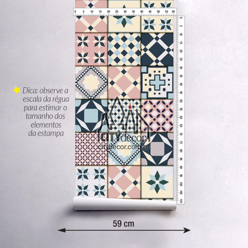 Papel de parede azulejo pasión 20 cm Papel de parede azulejo pasión 20 cm