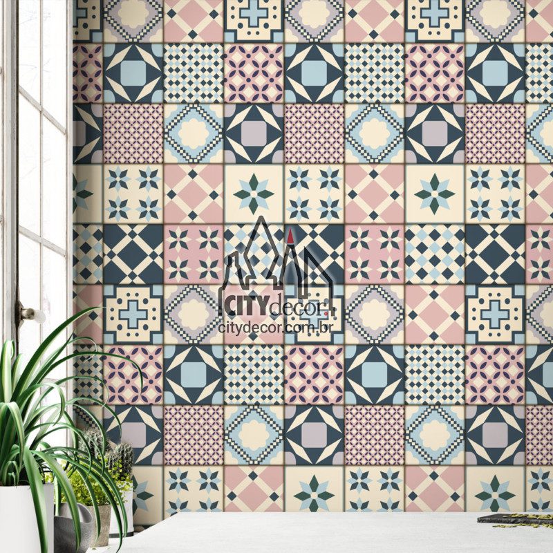 Papel de parede azulejo pasión Papel de parede azulejo pasión