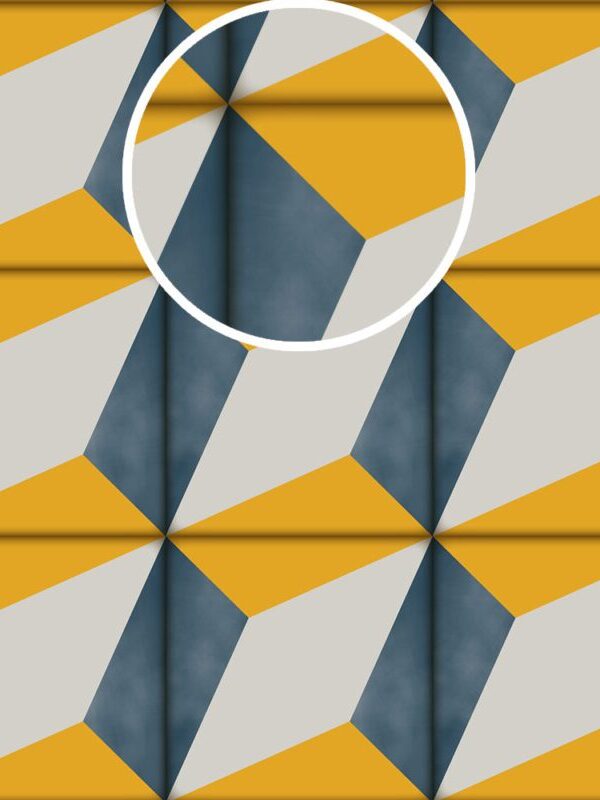 Papel de parede azulejo poliedro detalhe