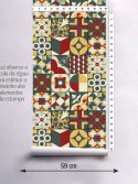 Papel de parede azulejo geométrico soriah