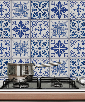 Papel de parede azulejo português viseu