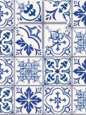 Papel de parede azulejo português para cozinha