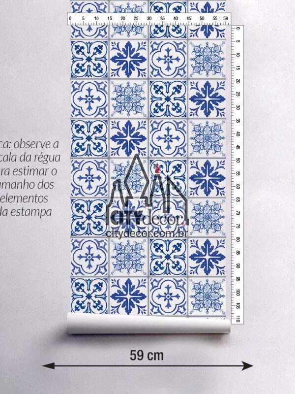 Papel de parede azulejo português viseu