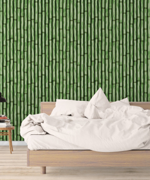 papel de parede bambu verde