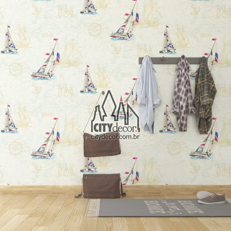 Papel de parede náutico Papel de parede barcos na carta náutica