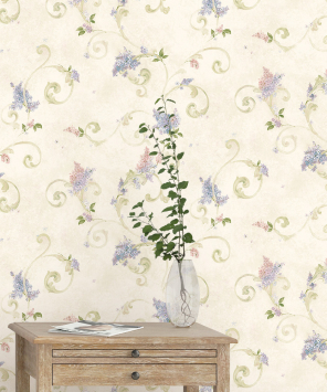 papel de parede floral buquês de lavanda