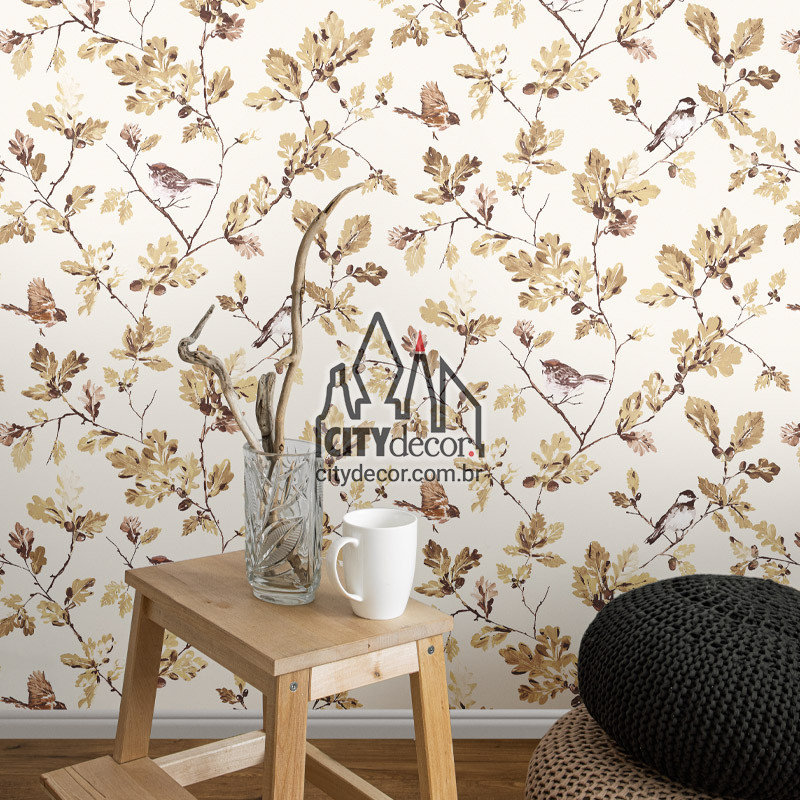 papel de parede carvalho e pardais papel de parede carvalho e pardais