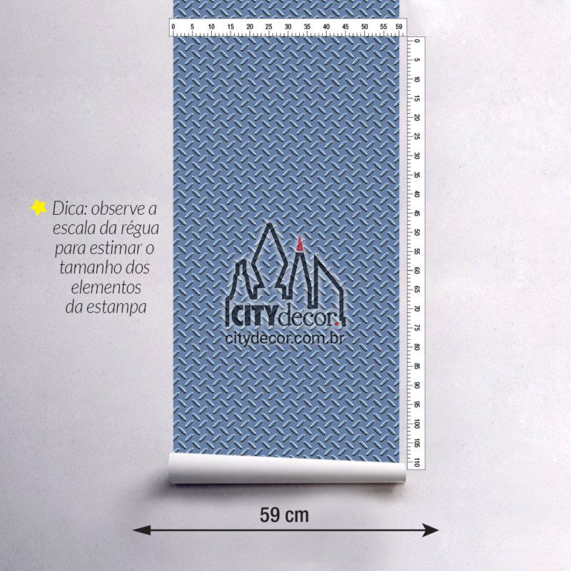 Adesivo papel de parede chapa de metal azul