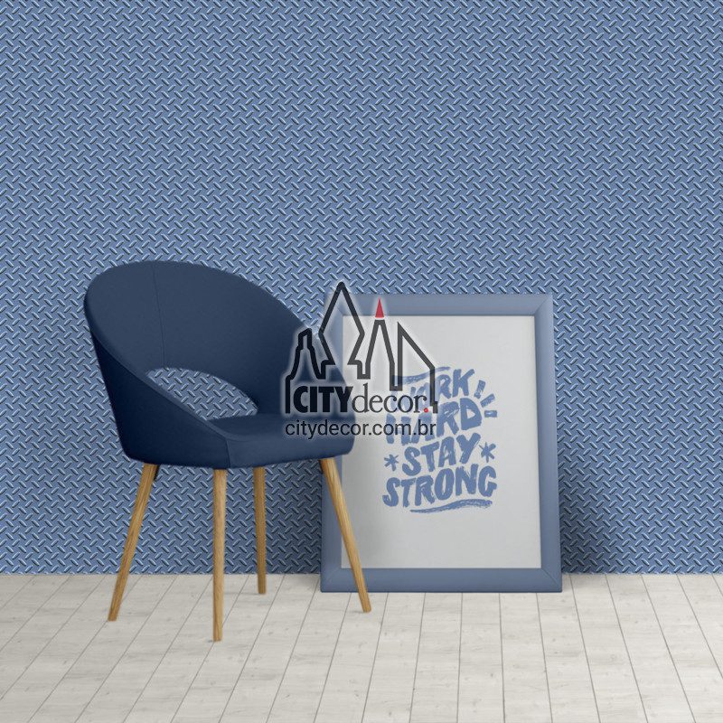 Adesivo papel de parede chapa de metal azul Papel de parede chapa de metal azul